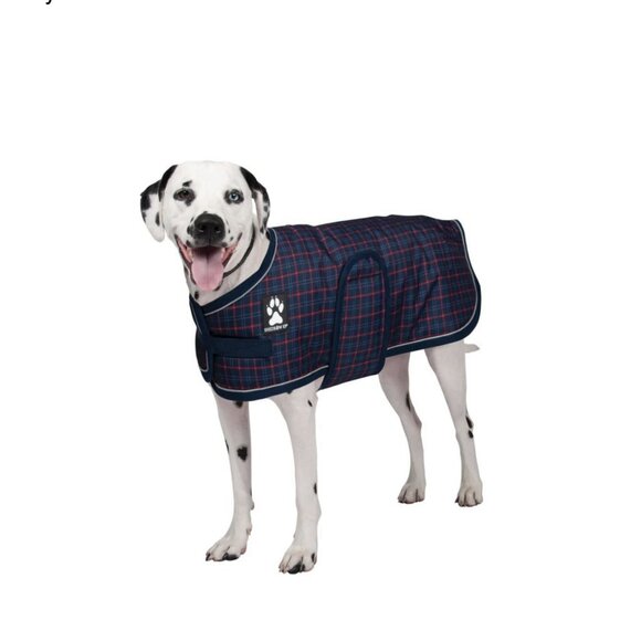 Shedrow K9 Navy Blue/Red Glacier Dog Coat Size SM NWT - Picture 6 of 6